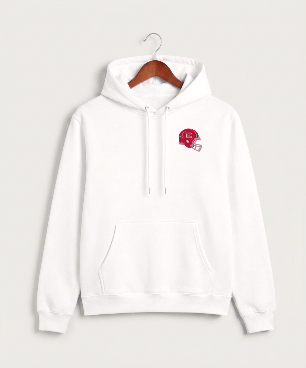 Duluth East High School Football (Boys) - White Hoodie Value - Left Chest