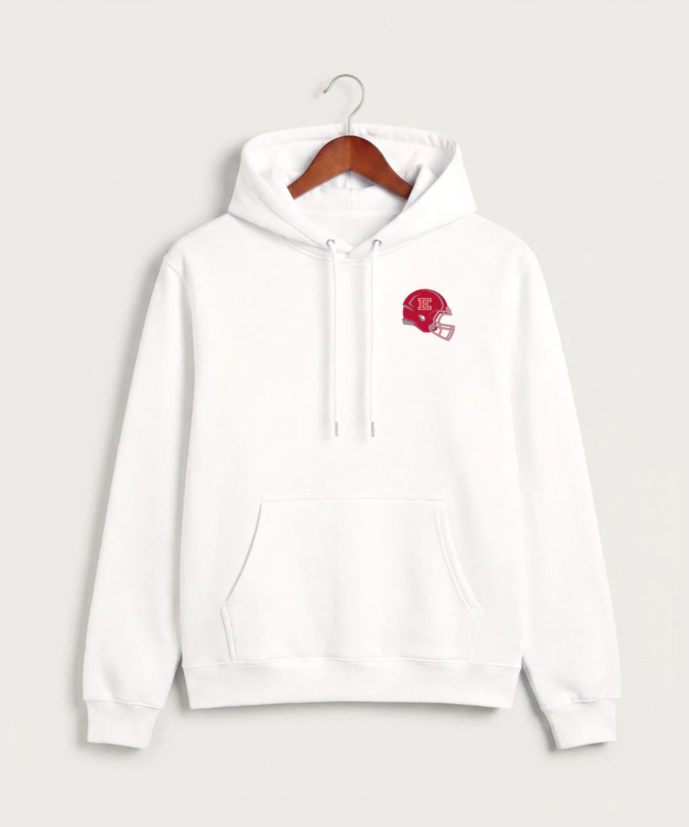 Duluth East High School Football (Boys) - White Hoodie Value - Left Chest