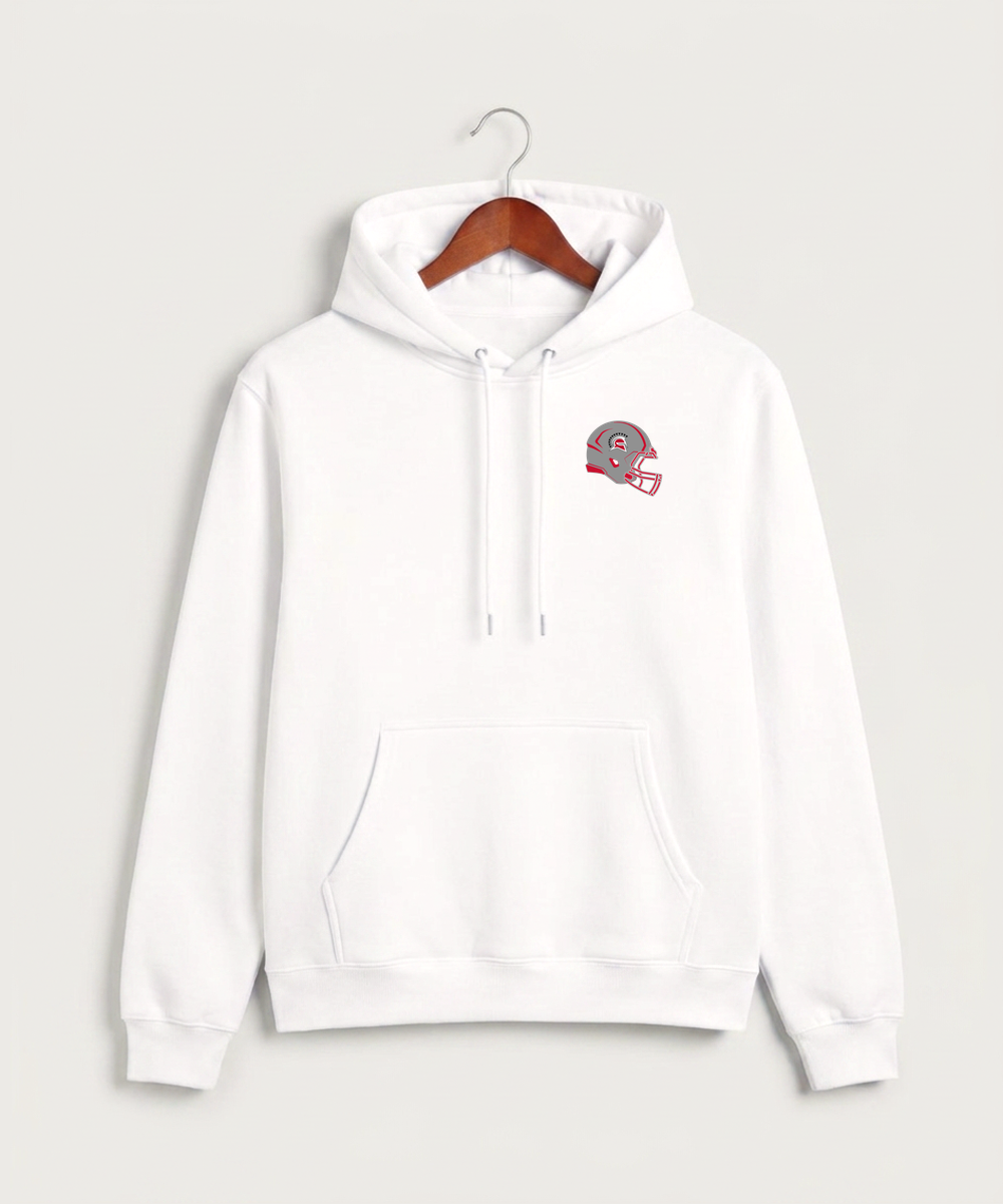 Hancock High School Football (Boys) - White Hoodie Value - Left Chest
