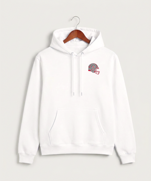 Hancock High School Football (Boys) - White Hoodie Value - Left Chest