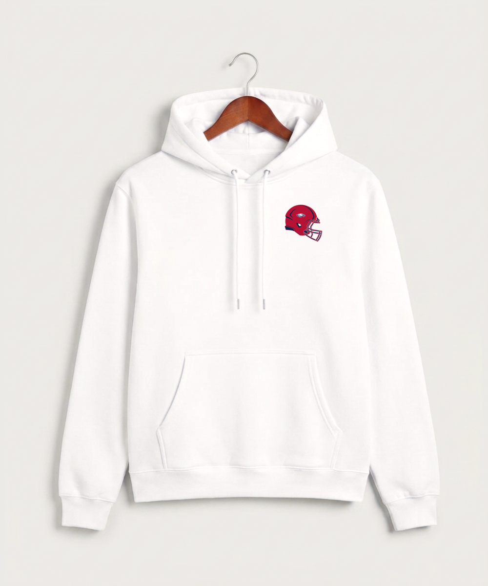 Pequot Lakes High School Football (Boys) - White Hoodie Value - Left Chest