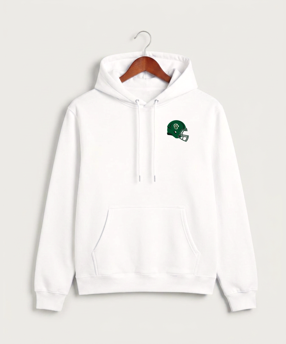 Roseau High School Football (Boys) - White Hoodie Value - Left Chest