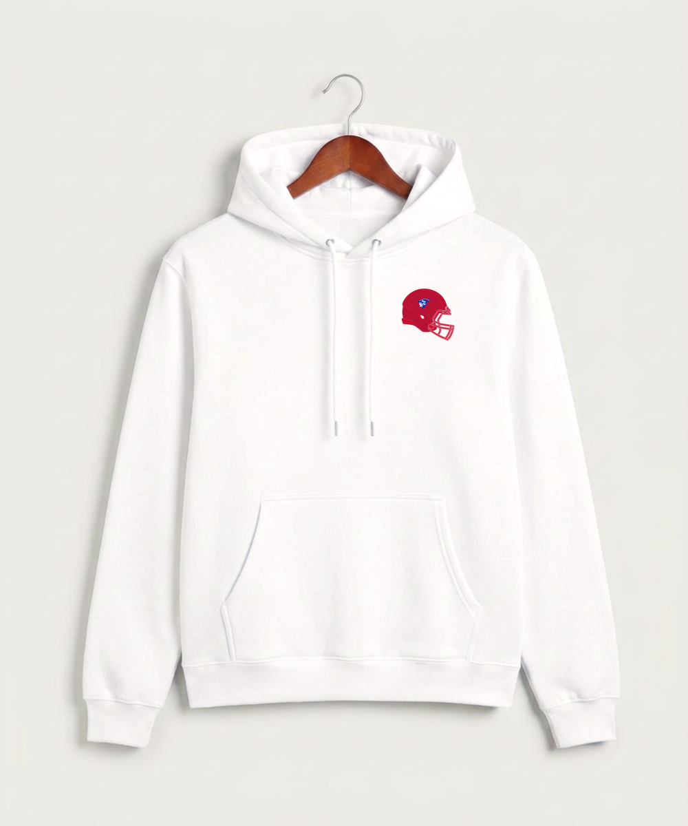 Upsala High School Football (Boys) - White Hoodie Value - Left Chest