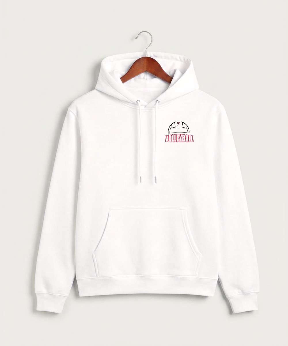 Cannon Falls High School Volleyball (Girls) - White Hoodie Value - Left Chest