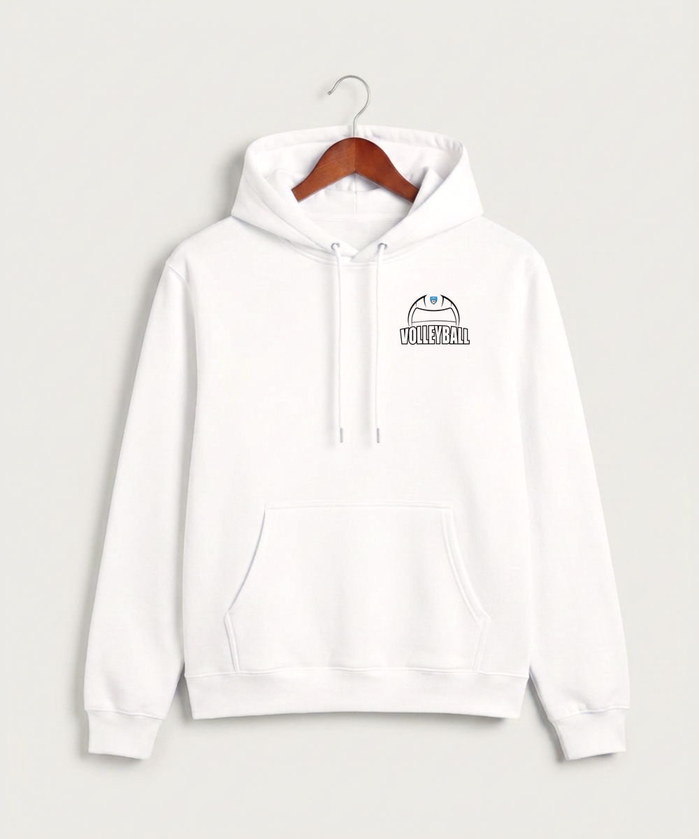 Janesville Waldorf Pemberton Volleyball (Girls) - White Hoodie Value - Left Chest