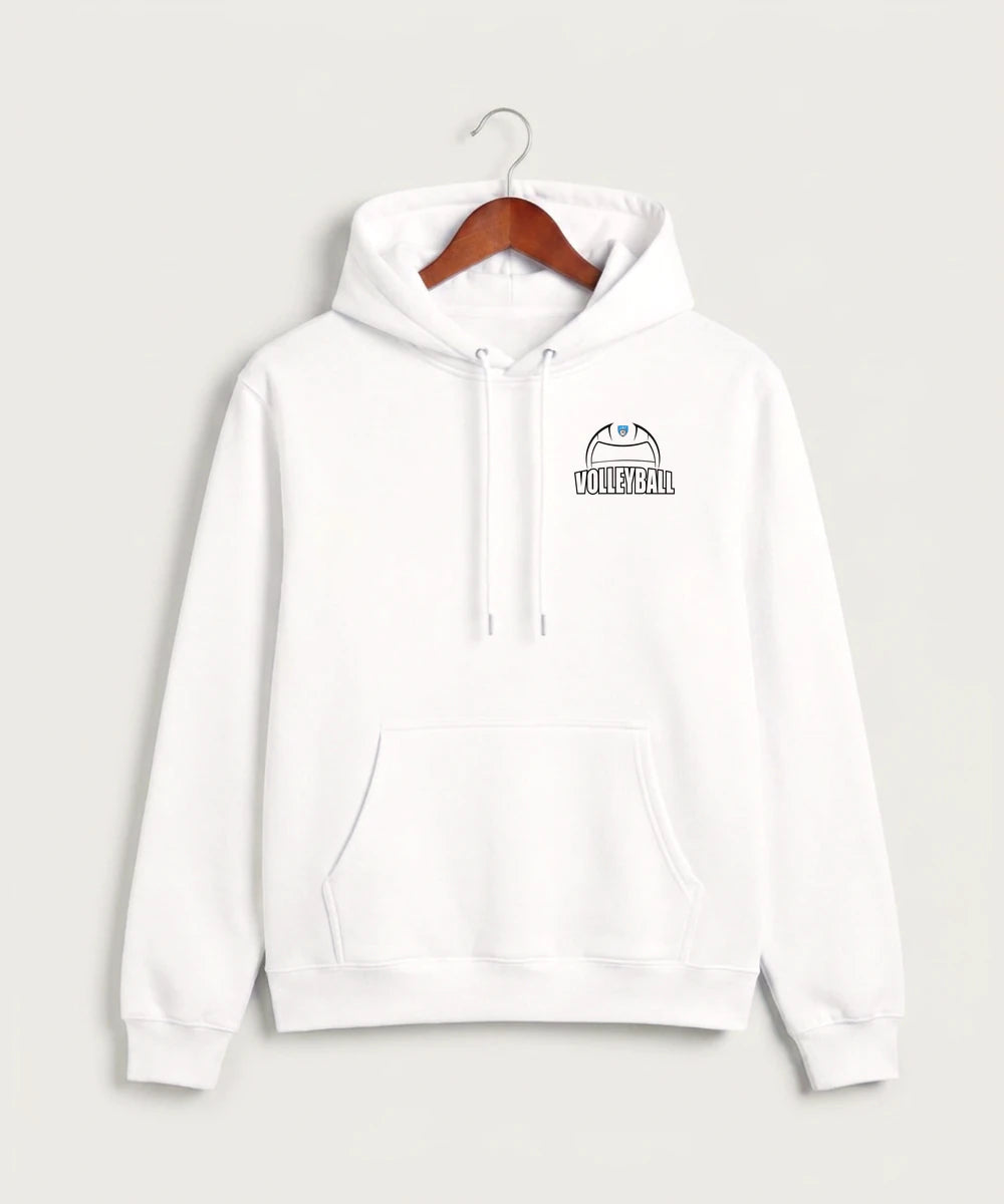Janesville Waldorf Pemberton Volleyball (Girls) - White Hoodie Value - Left Chest