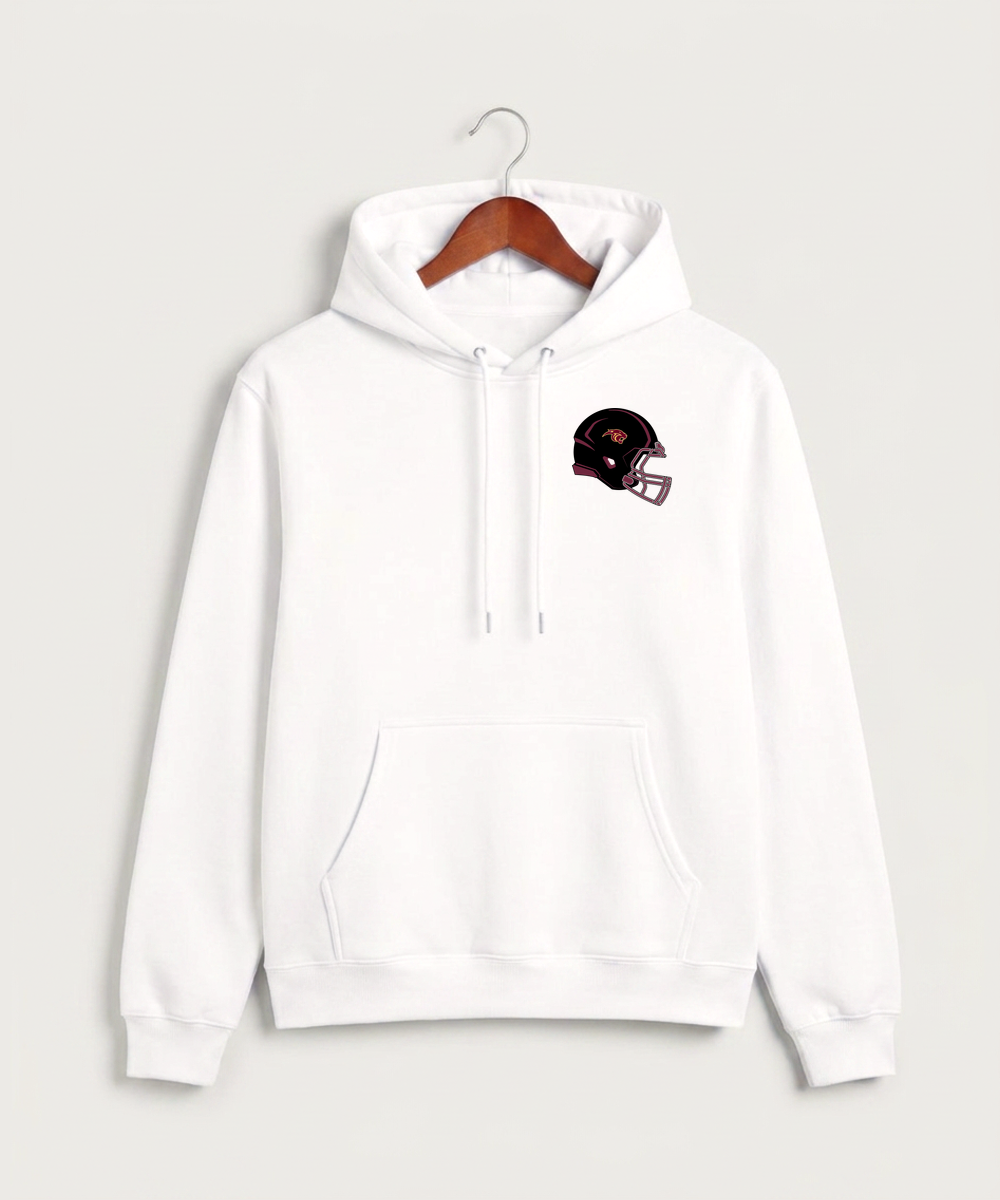 Pine Island High School Football (Boys) - White Hoodie Value - Left Chest