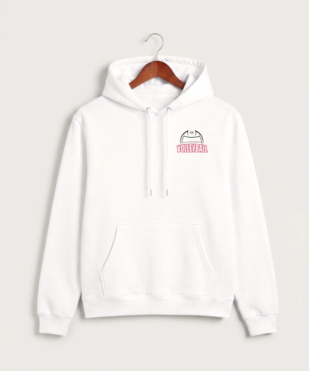Triton High School Volleyball (Girls) - White Hoodie Value - Left Chest