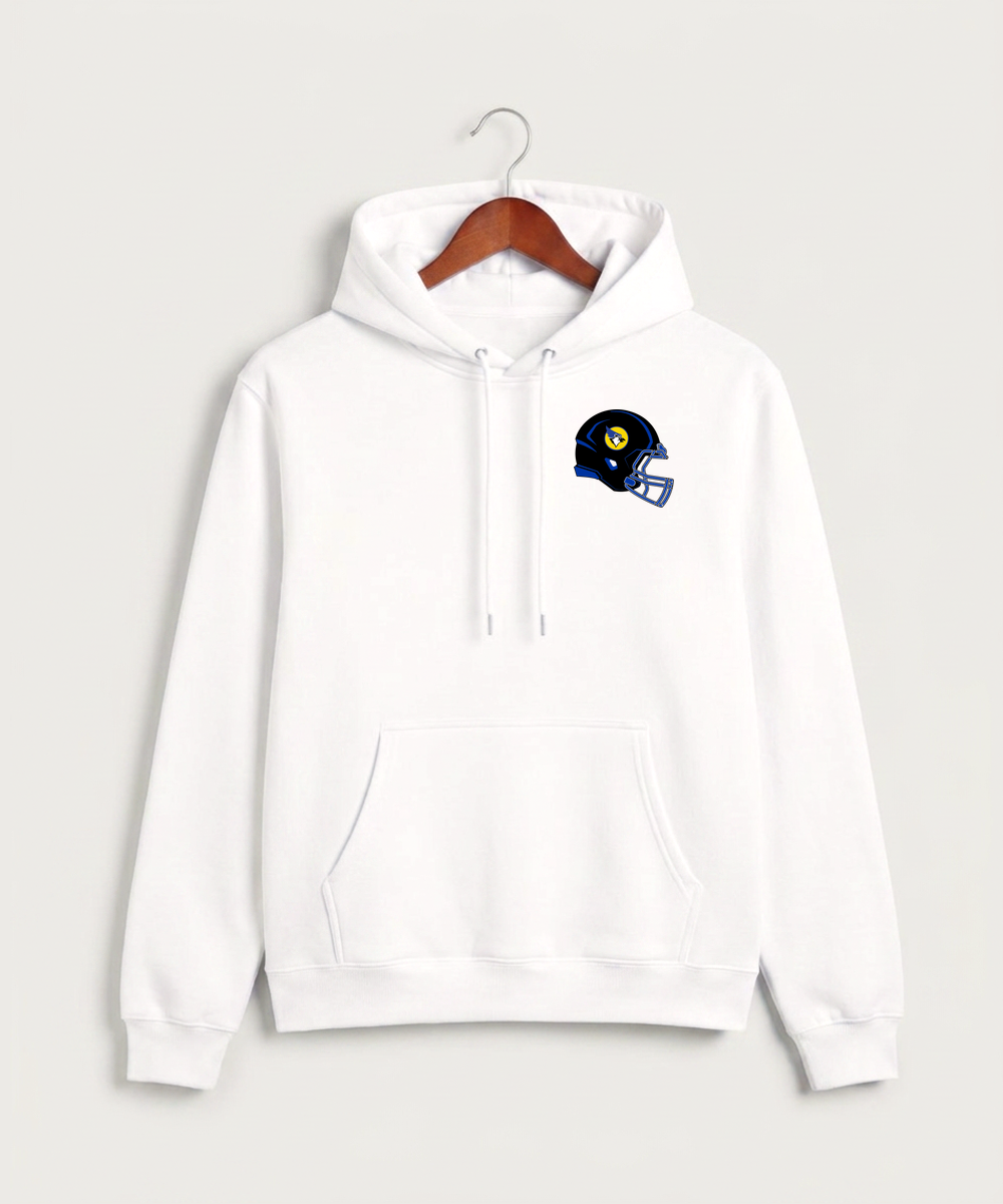 Waseca High School Football (Boys) - White Hoodie Value - Left Chest