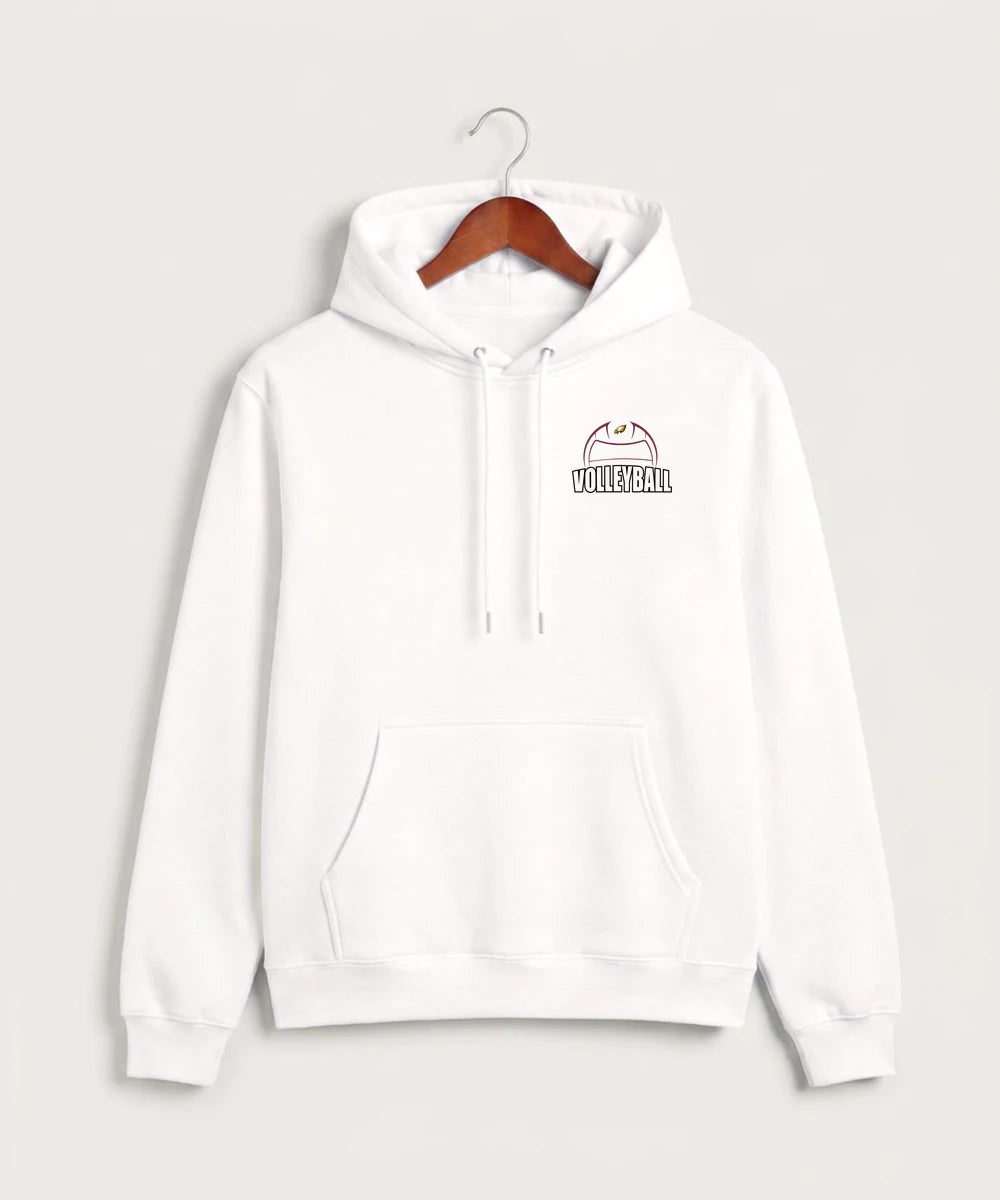 Dover-Eyota High School Volleyball (Girls) - White Hoodie Value - Left Chest