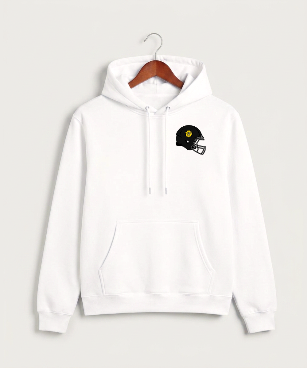 New London Spicer High School Football (Boys) - White Hoodie Value - Left Chest