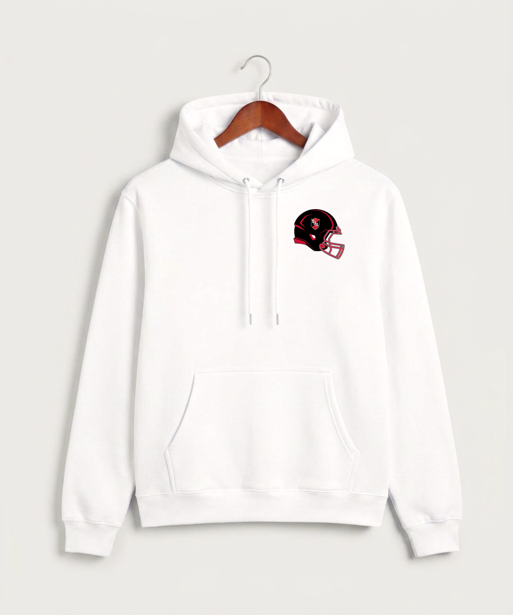 Saint James High School Football (Boys) - White Hoodie Value - Left Chest