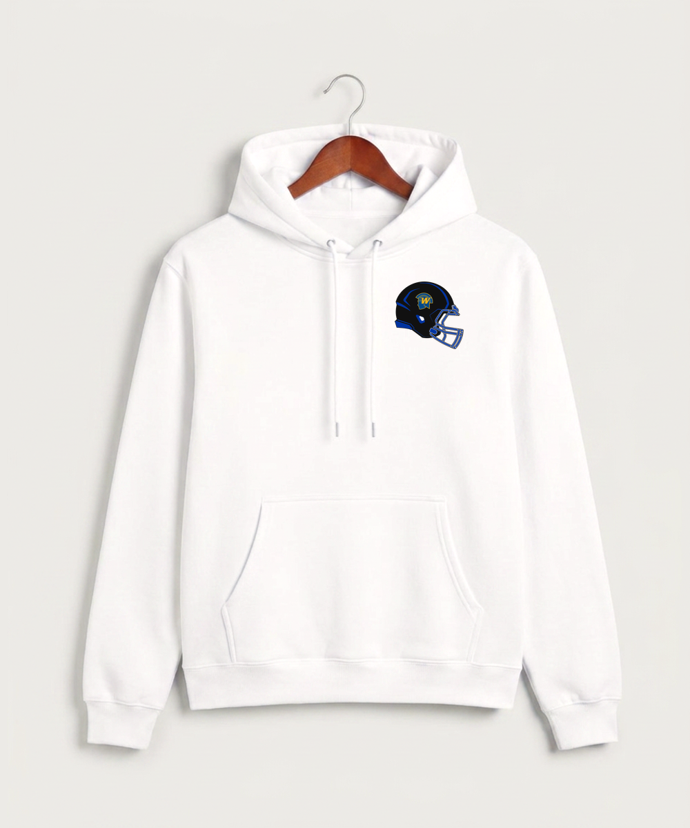 Wayzata High School Football (Boys) - White Hoodie Value - Left Chest