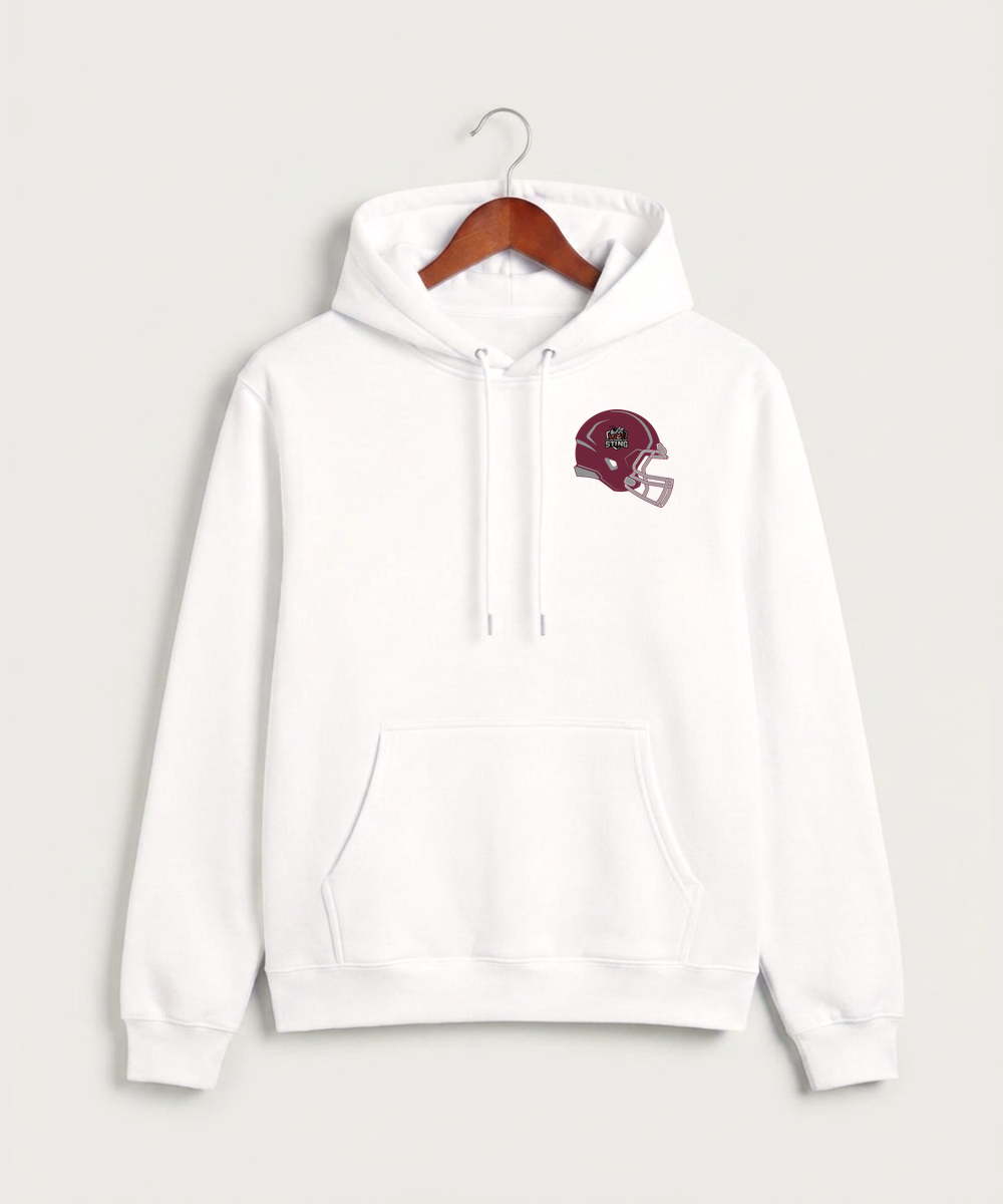 Yellow Medicine East High School Football (Boys) - White Hoodie Value - Left Chest
