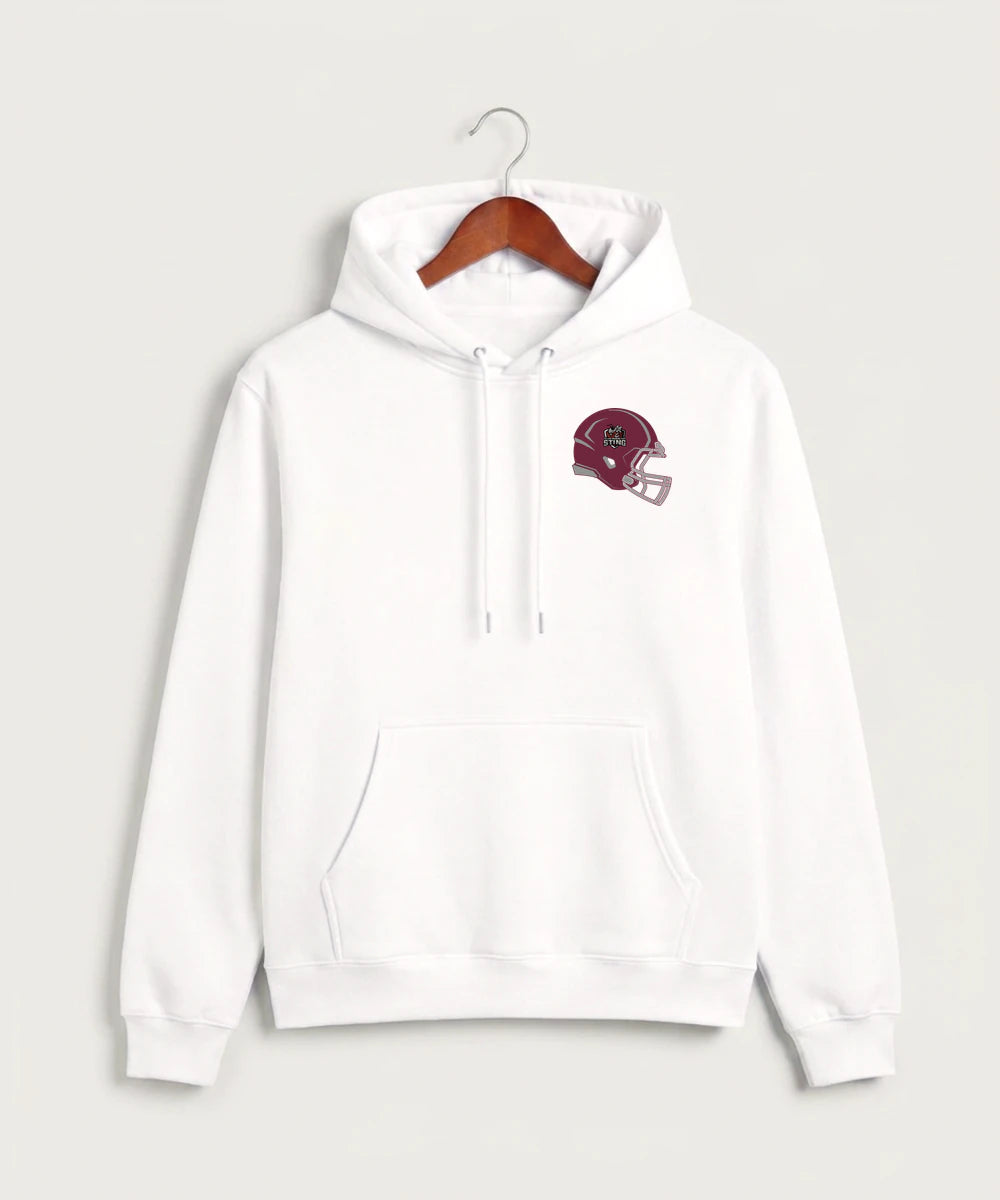 Yellow Medicine East High School Football (Boys) - White Hoodie Value - Left Chest
