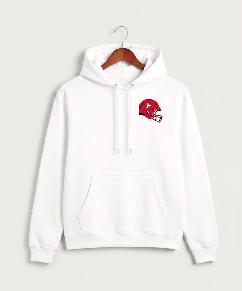 Detroit Lakes Community High School Football (Boys) - White Hoodie Value - Left Chest