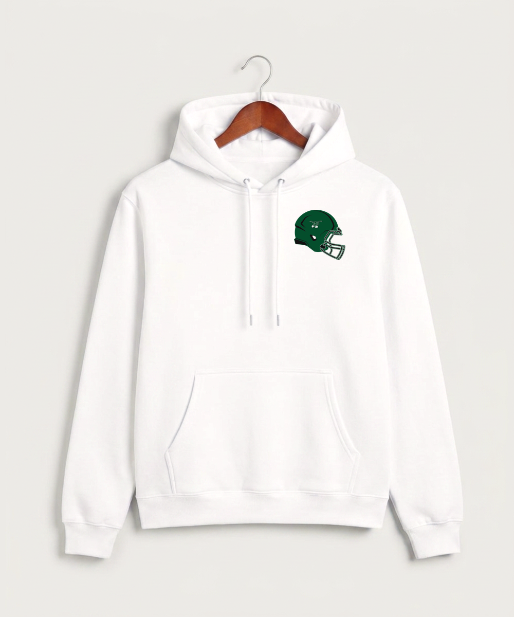 West Fargo High School Football (Boys) - White Hoodie Value - Left Chest