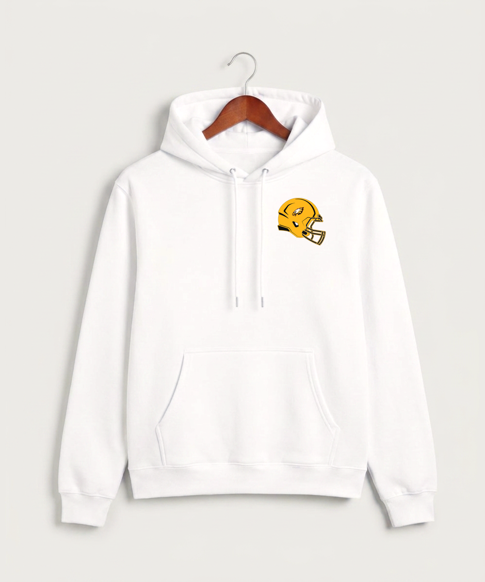 Dover-Eyota High School Football (Boys) - White Hoodie Value - Left Chest