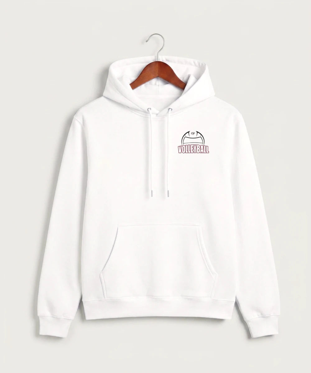 Triton High School Volleyball (Girls) - White Hoodie Value - Left Chest