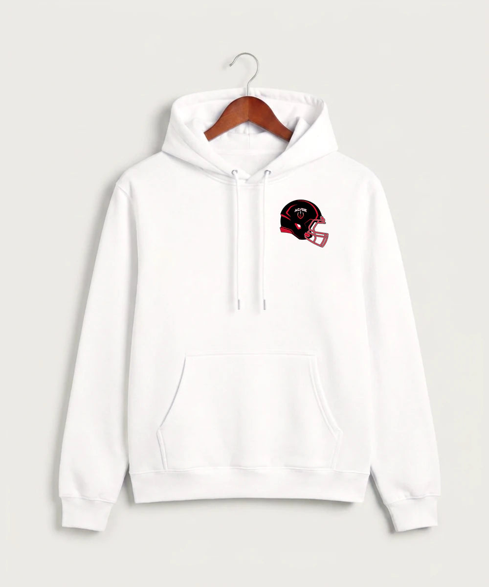 Alden-Conger-Glenville Emmons High School Football (Boys) - White Hoodie Value - Left Chest