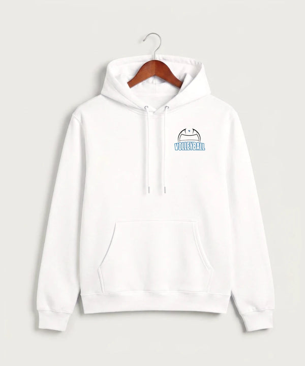 Eastview High School Volleyball (Girls) - White Hoodie Value - Left Chest