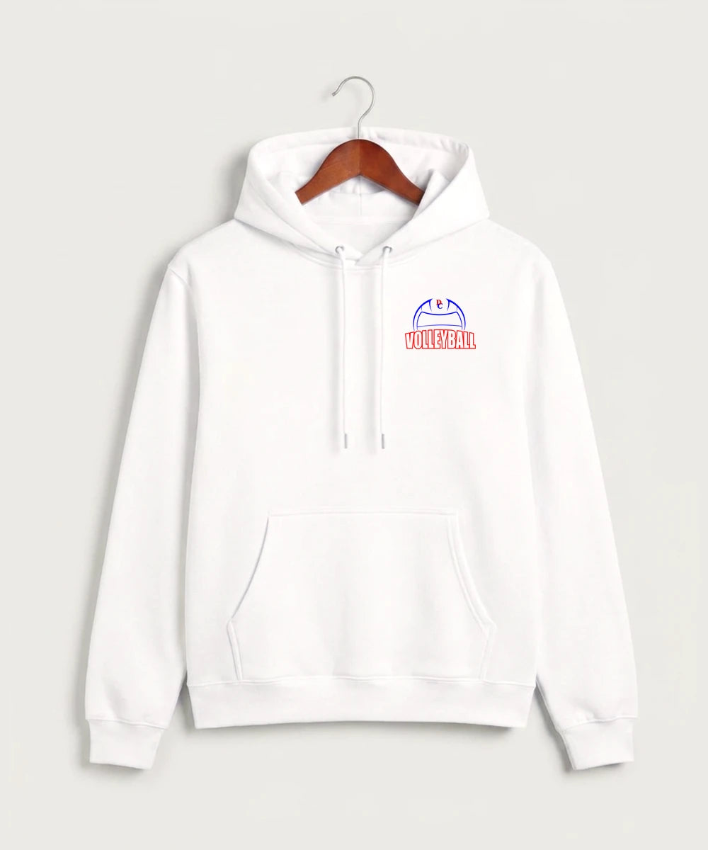Davenport Central High School Volleyball (Girls) - White Hoodie Value - Left Chest