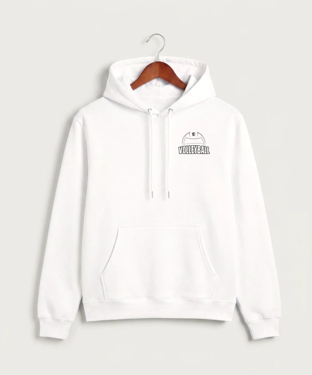 Kingsland High School Volleyball (Girls) - White Hoodie Value - Left Chest