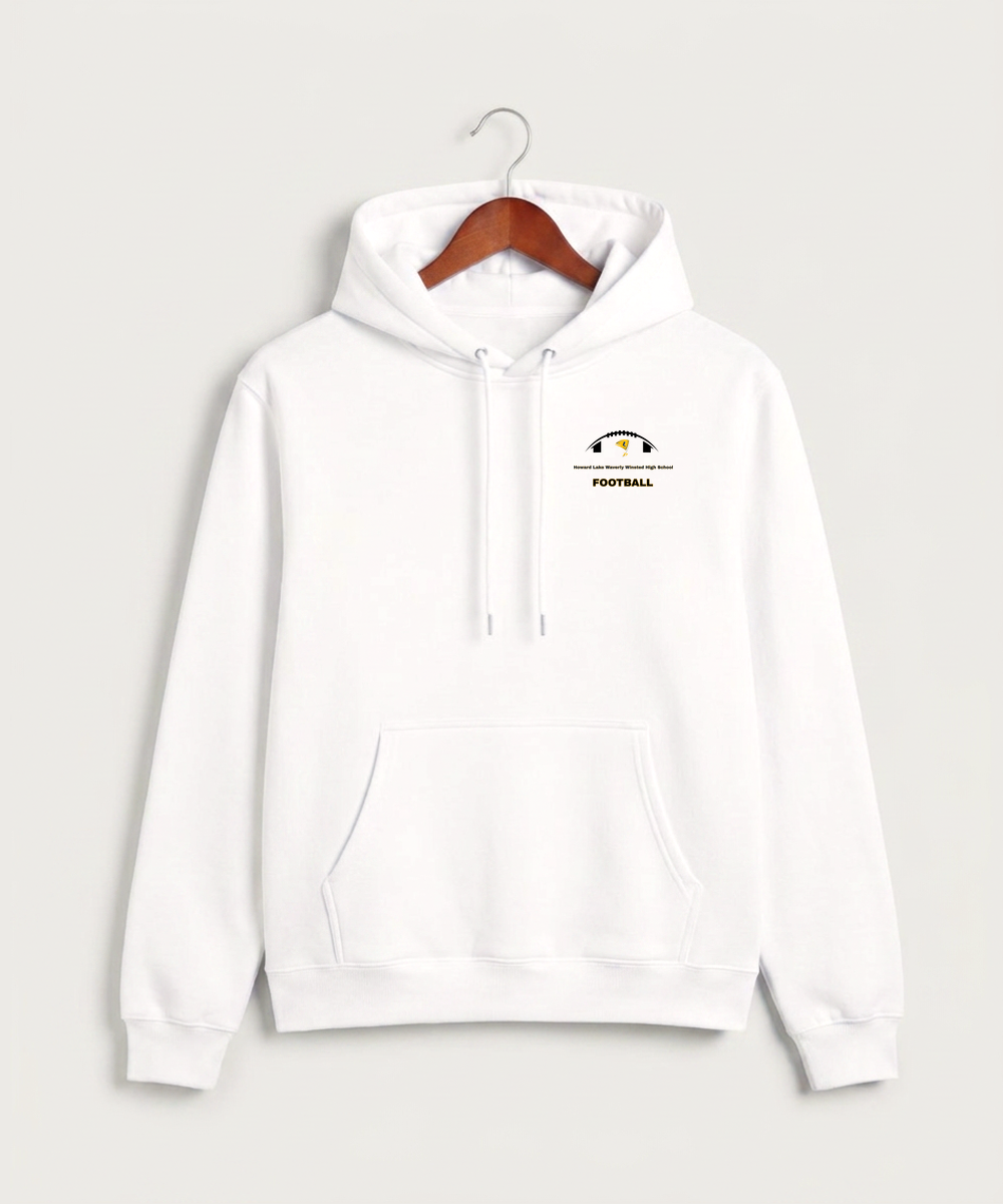 Howard Lake Waverly Winsted High School Football (Boys) - White Hoodie Value - Left Chest