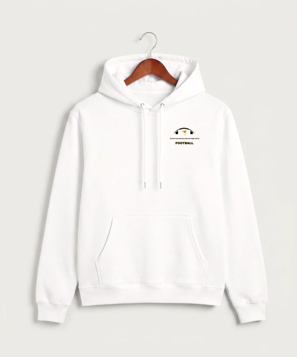 Howard Lake Waverly Winsted High School Football (Boys) - White Hoodie Value - Left Chest