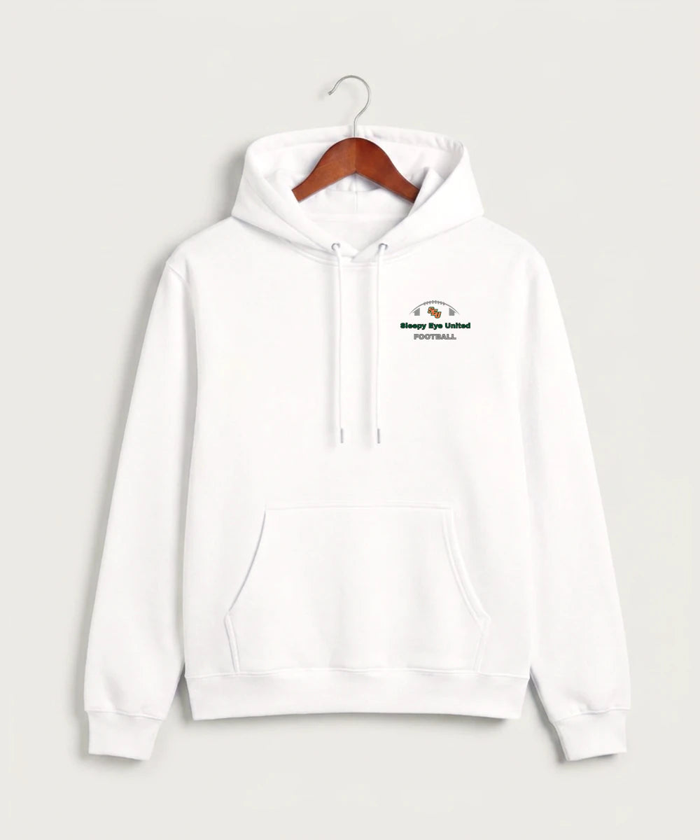 Sleepy Eye United Football (Boys) - White Hoodie Value - Left Chest