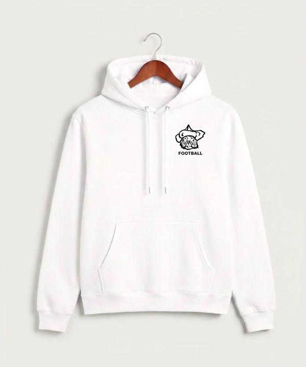 Polo HS Football general - White Hoodie Value - Left Chest