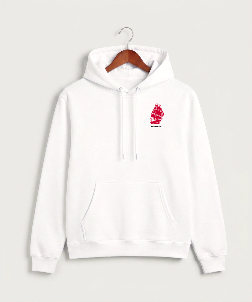 Amboy Football general - White Hoodie Value - Left Chest