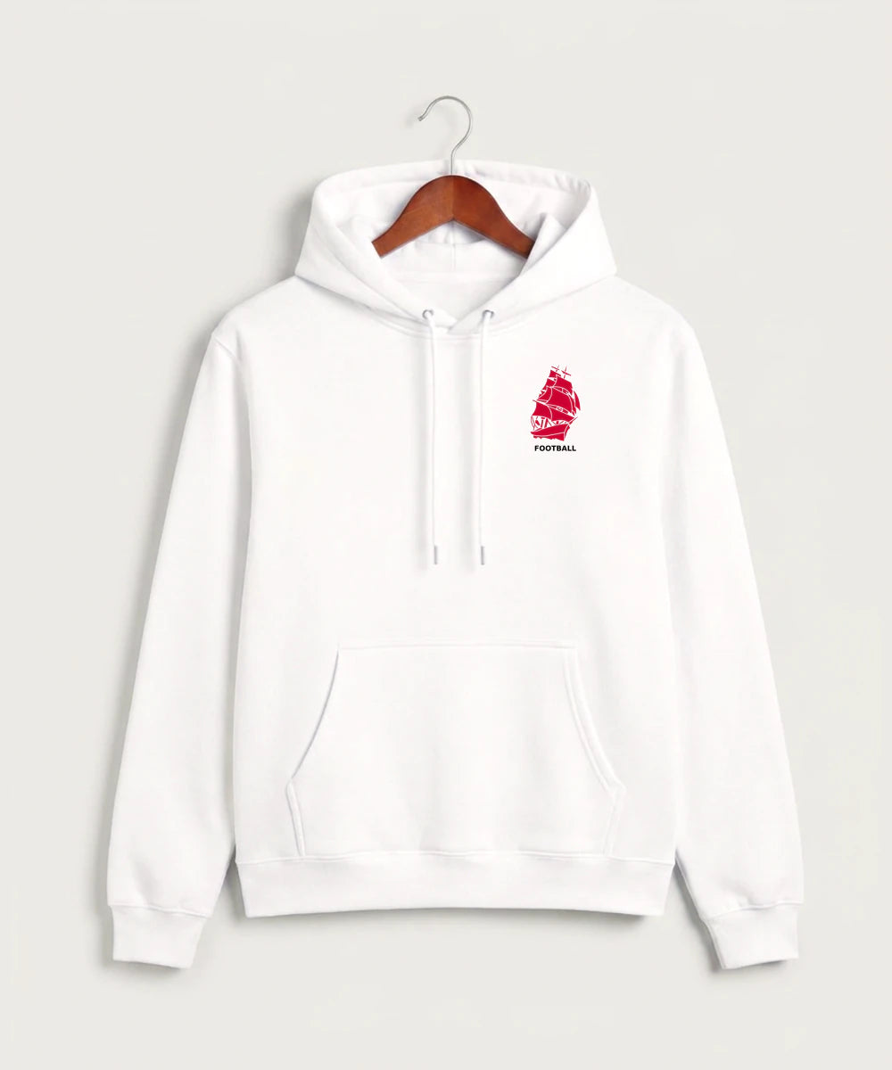 Amboy Football general - White Hoodie Value - Left Chest