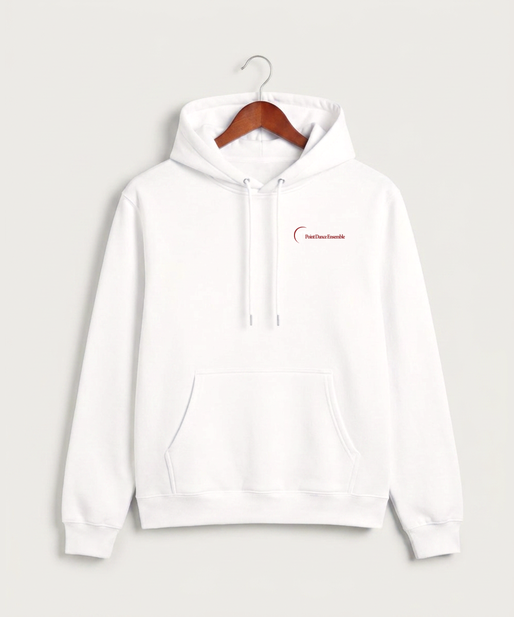 Point Dance Ensemble Dance - White Hoodie Value - Left Chest