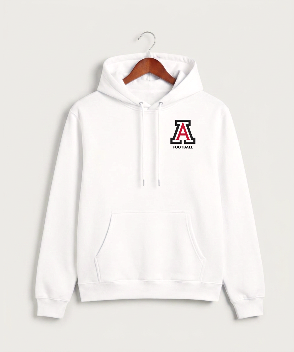 Amboy Football general - White Hoodie Value - Left Chest