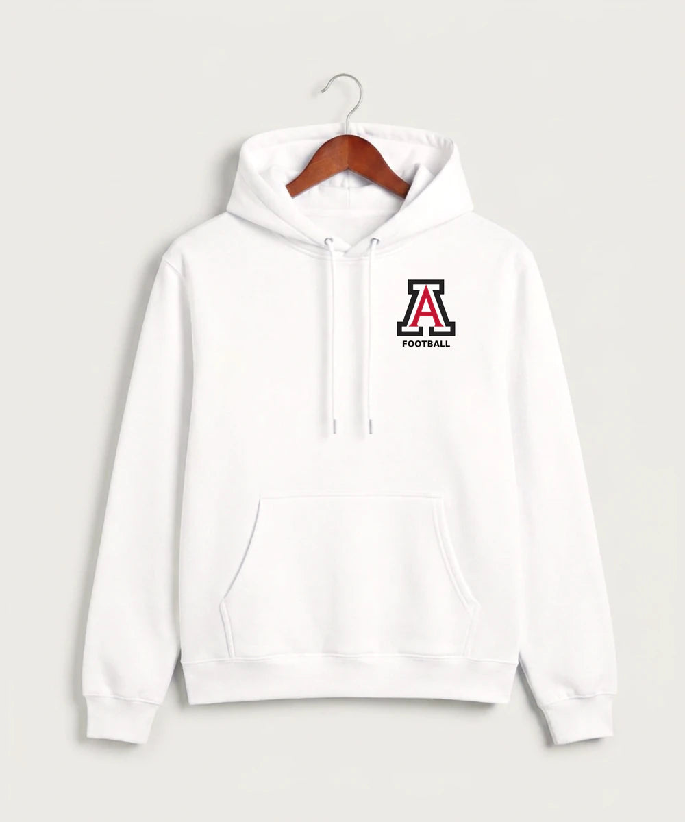 Amboy Football general - White Hoodie Value - Left Chest