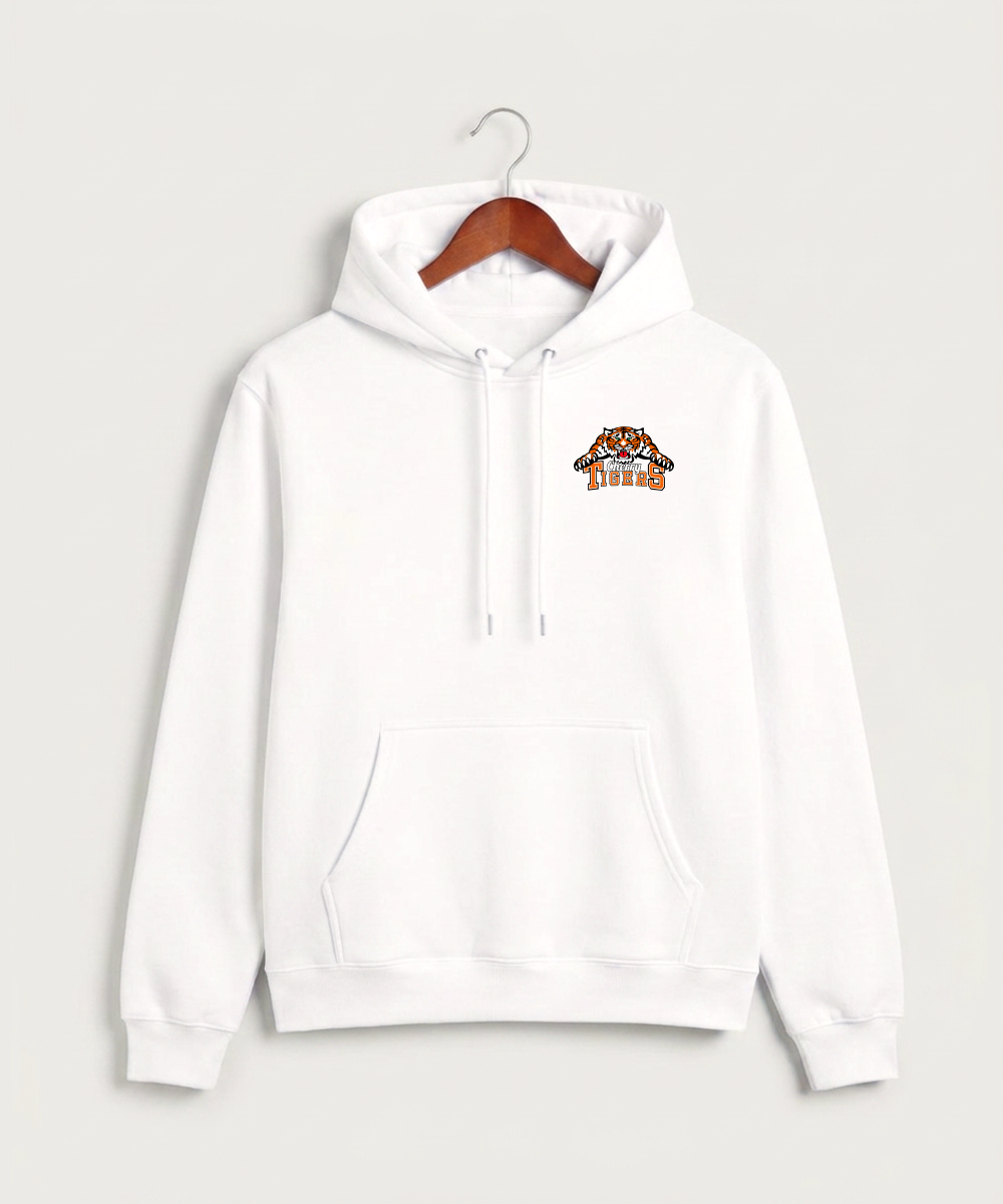Cherry High School Athletics Coed - White Hoodie Value - Left Chest