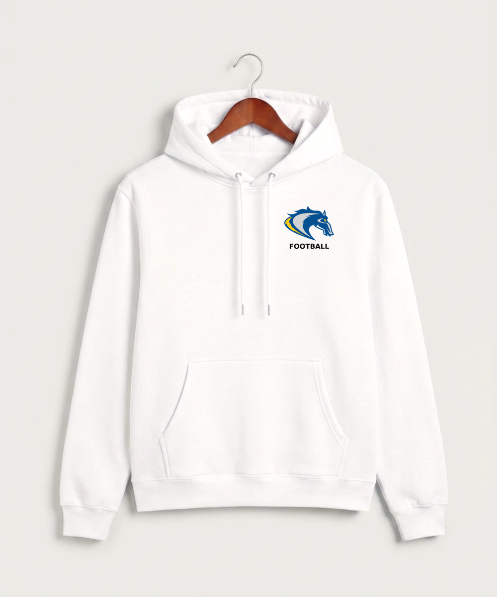 Riverside High School Football general - White Hoodie Value - Left Chest