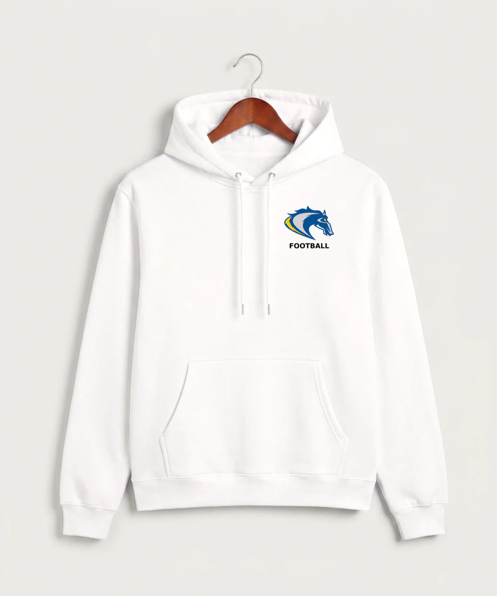 Riverside High School Football general - White Hoodie Value - Left Chest