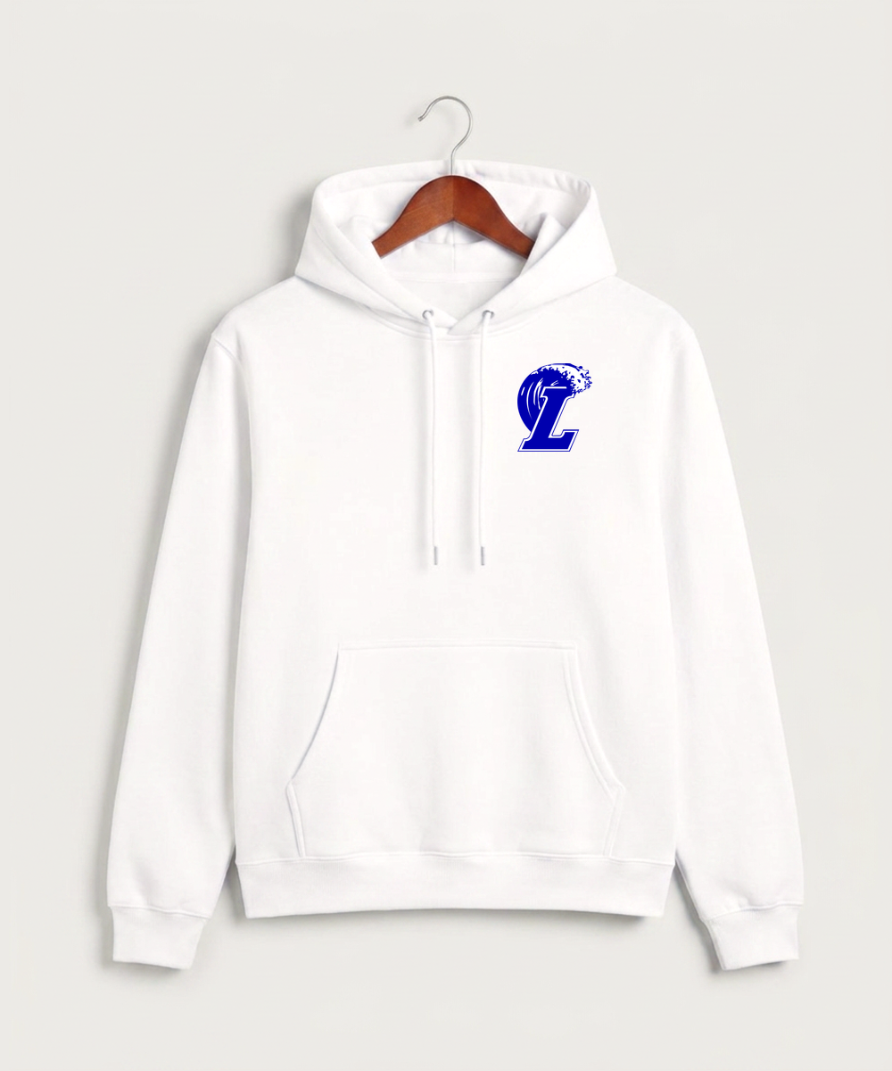 Lakeview High School Football (Boys) - White Hoodie Value - Left Chest