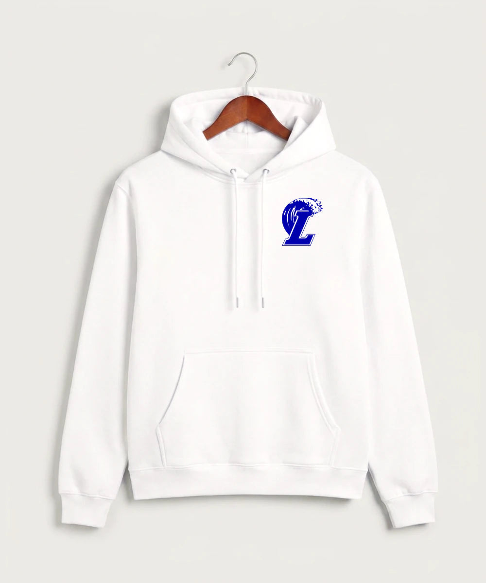 Lakeview High School Football (Boys) - White Hoodie Value - Left Chest