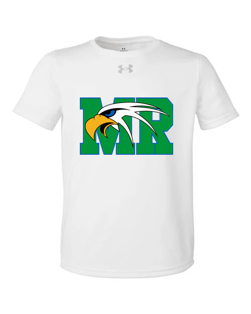 Maple River High School hockey_boys - White/ Mod Grey Youth Tech™ Team T-Shirt