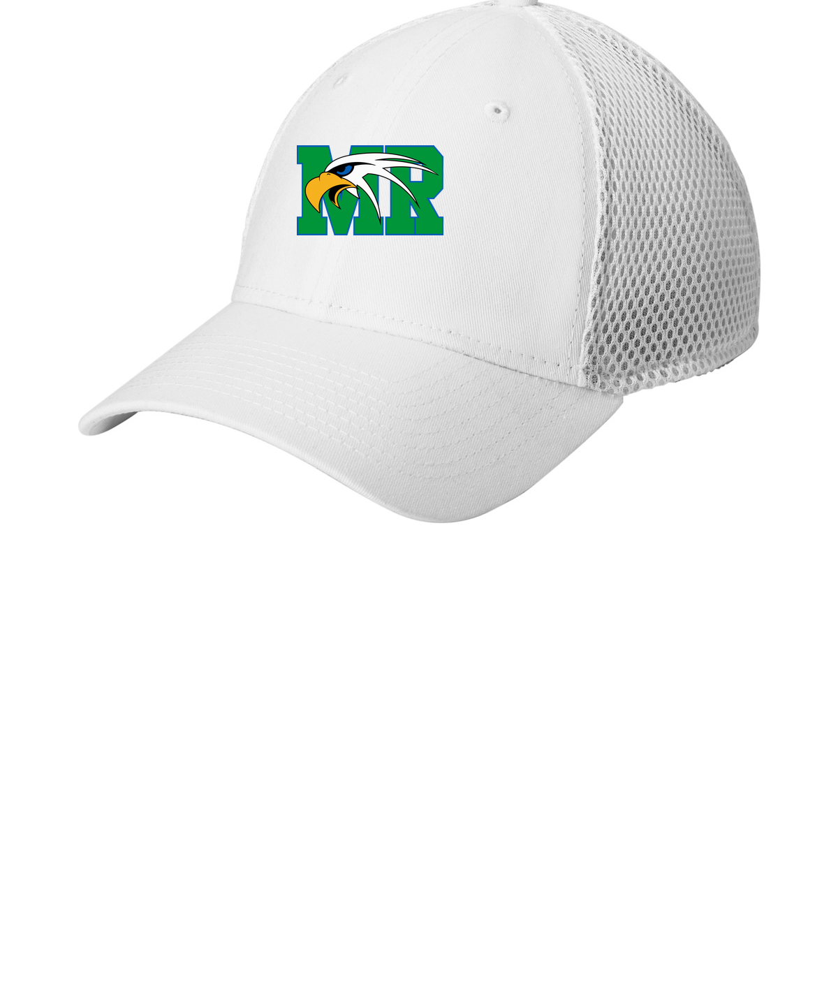 Maple River High School hockey_boys - White New Era - Stretch Mesh Cap. NE1020