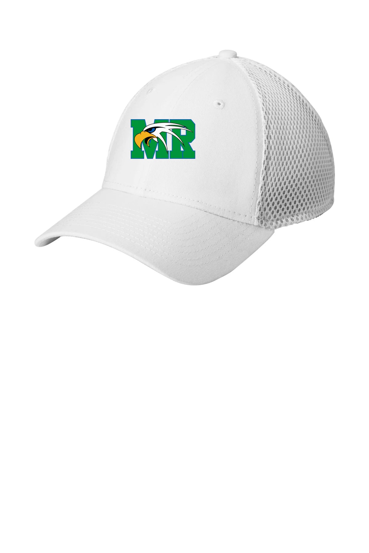 Maple River High School hockey_boys - White New Era - Stretch Mesh Cap. NE1020