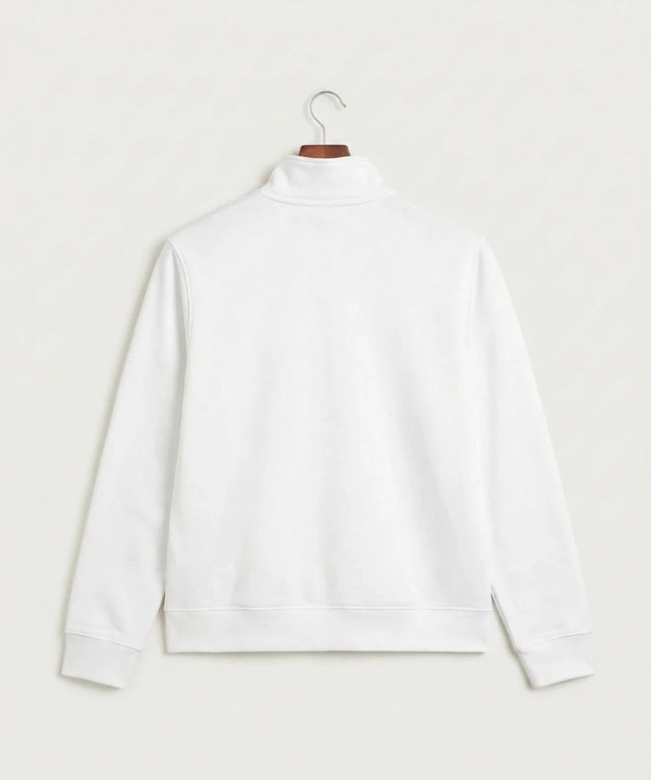 Abingdon High School Football (Boys) - White Nike Club Fleece Sleeve Swoosh 1/2-Zip NKDX6718 — back