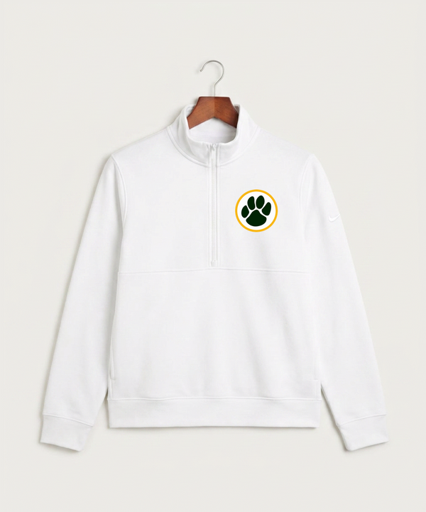 Ashwaubenon High School Football (Boys) - White Nike Club Fleece Sleeve Swoosh 1/2-Zip NKDX6718