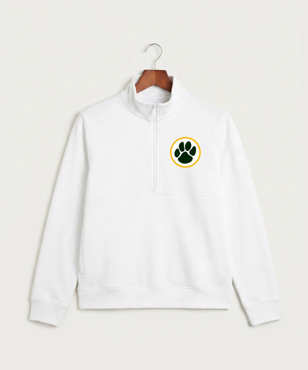 Ashwaubenon High School Football (Boys) - White Nike Club Fleece Sleeve Swoosh 1/2-Zip NKDX6718