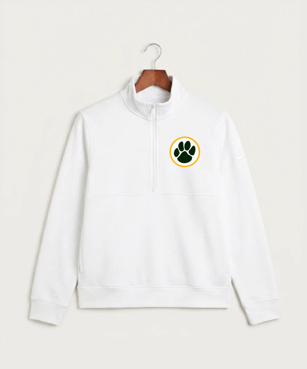 Ashwaubenon High School Football (Boys) - White Nike Club Fleece Sleeve Swoosh 1/2-Zip NKDX6718