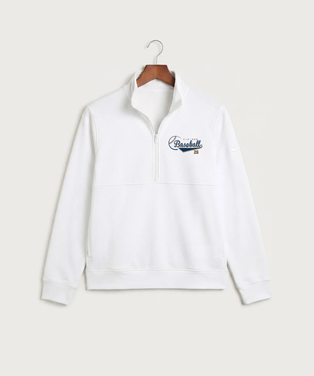Codex Team Store E2E Cancel 20260921 - White Nike Club Fleece Sleeve Swoosh 1/2-Zip NKDX6718