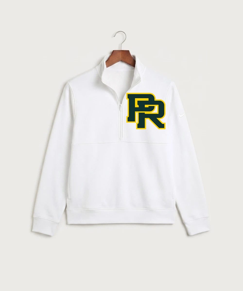 Proctor High School Football (Boys) - White Nike Club Fleece Sleeve Swoosh 1/2-Zip NKDX6718